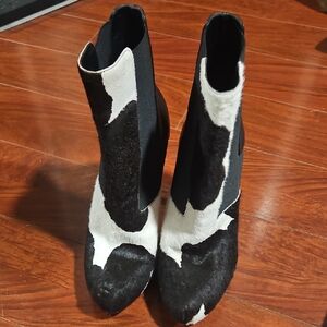 Black and White Women's Ankle Boots